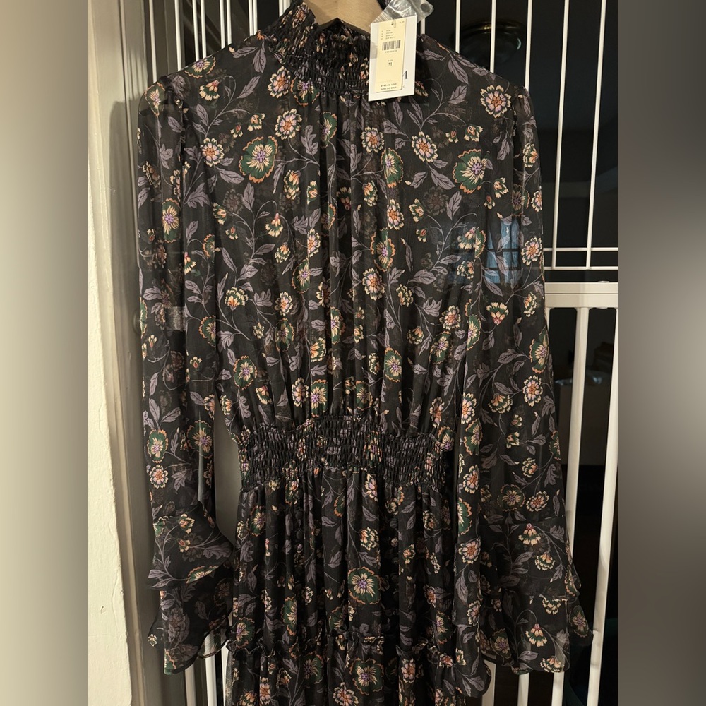 ✨ Anthropologie Tiered Floral Maxi Dress Sz M - Picture 7 of 9